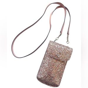 NWT Jimmy Choo Varenne Glitter Cell Phone Case/